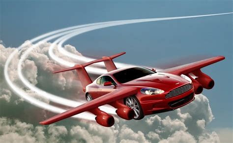 Artist rendition of a flying car.