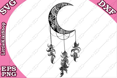 Download Download Zentagle Moon Svg, MANDALA MOON SVG Free