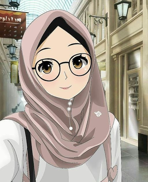 Gambar Animasi Wanita Hijab Sedih  kumpulan status wa galau