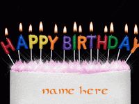 Animated Name Name Edit Happy Birthday Cake Gif