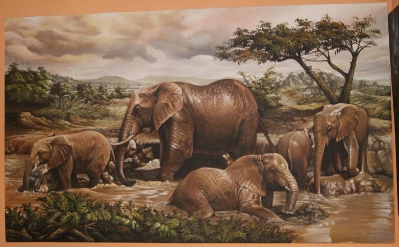 34 Gambar Lukisan Gajah