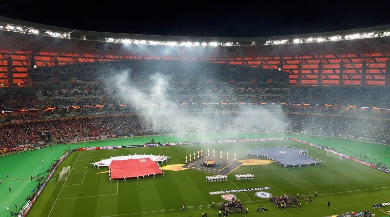 Arsenal applying a bit of pressure, but chelsea holding on and eventually clear as christensen wins a foul. Uefa Europa League Final 2019 Chelsea Arsenal 4 1 Baku Olympic Stadium Nordic Stadiums