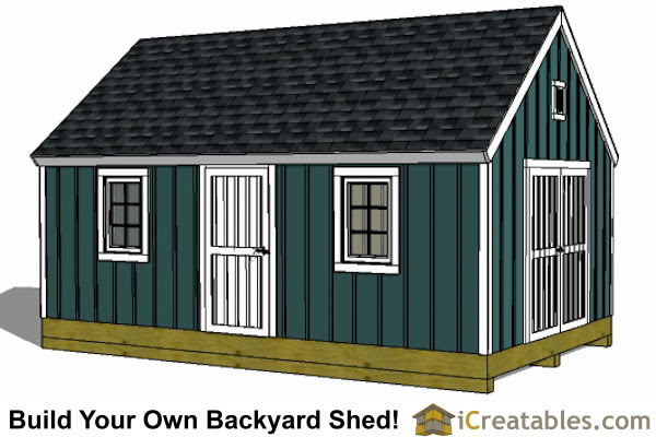 premade storage sheds: Colonial Style Garden Shed Plans