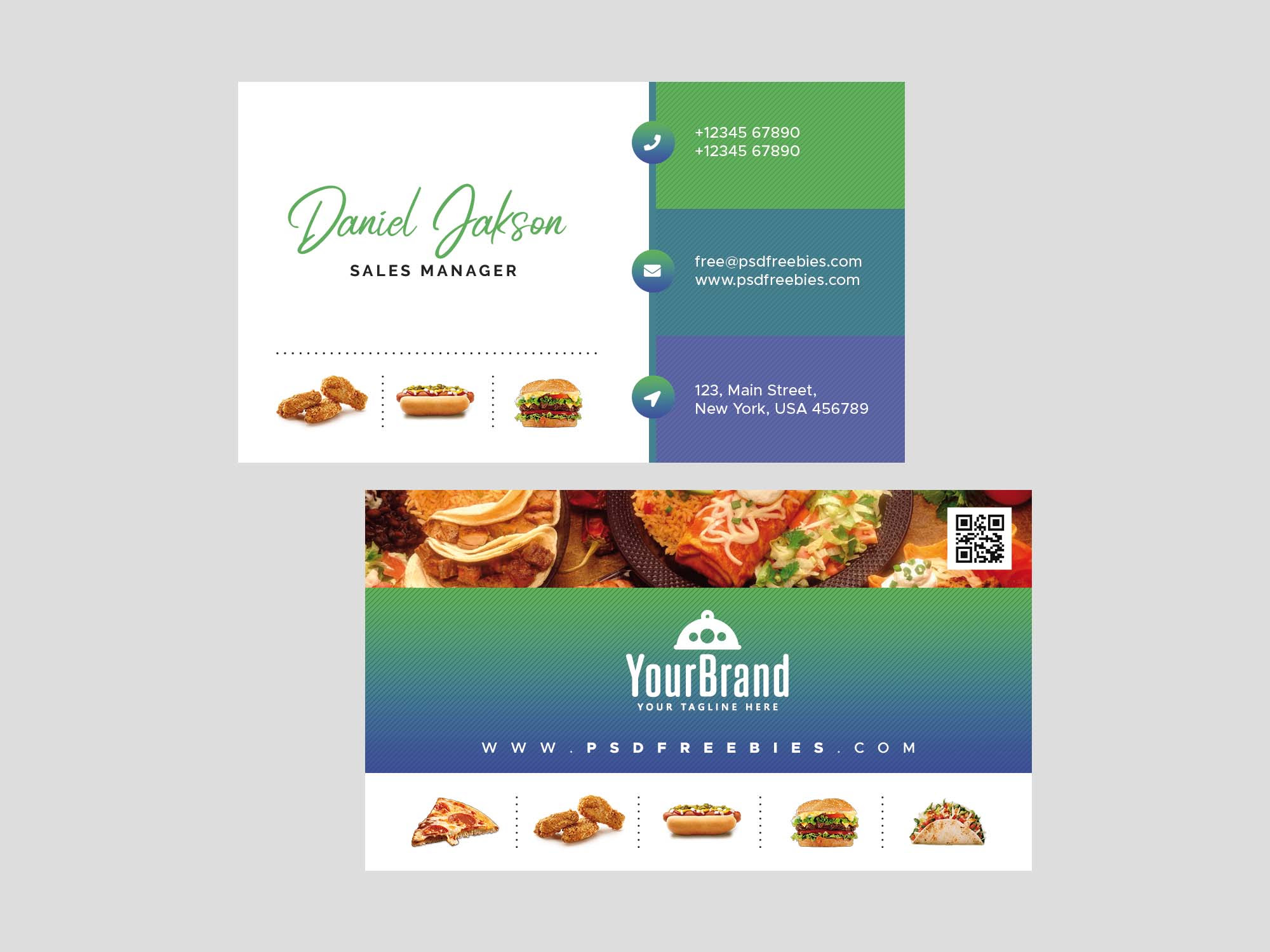 Find & download the most popular business card psd on freepik free for commercial use high quality images made for creative projects. Free Restaurant Business Card Template Psd