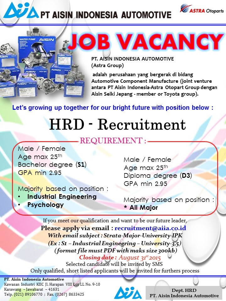 Contoh Job Vacancy And Job Application - Contoh Pres