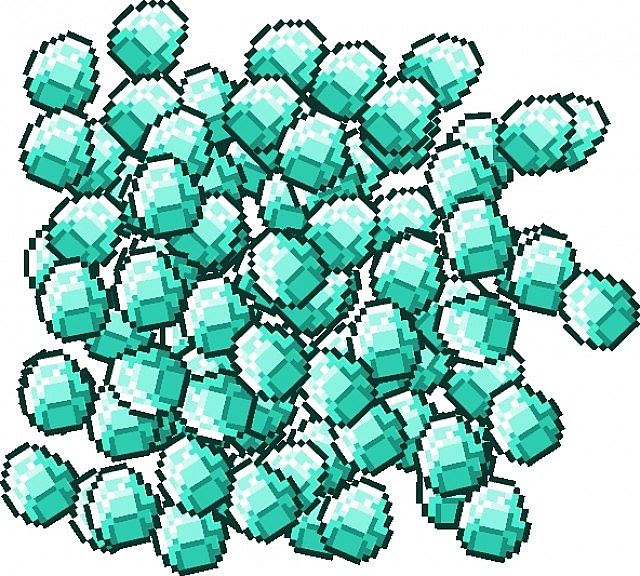 The image can be easily used for any free creative project. Pile Of Minecraft Diamonds Clip Art Library