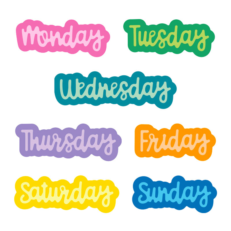 Image of Days of the Week Word Die Set