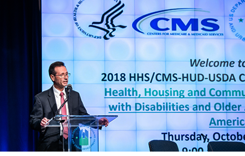 Dr. George Sigounas, HRSA Administrator, addressed a joint meeting on Thurs., Oct. 11 of Social Security, Housing and Agriculture Department officials