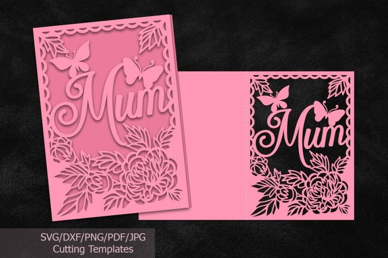 Download Free Mothers Day Cards Svg Files File Mom Mum Cutting Template Laser Crafter File