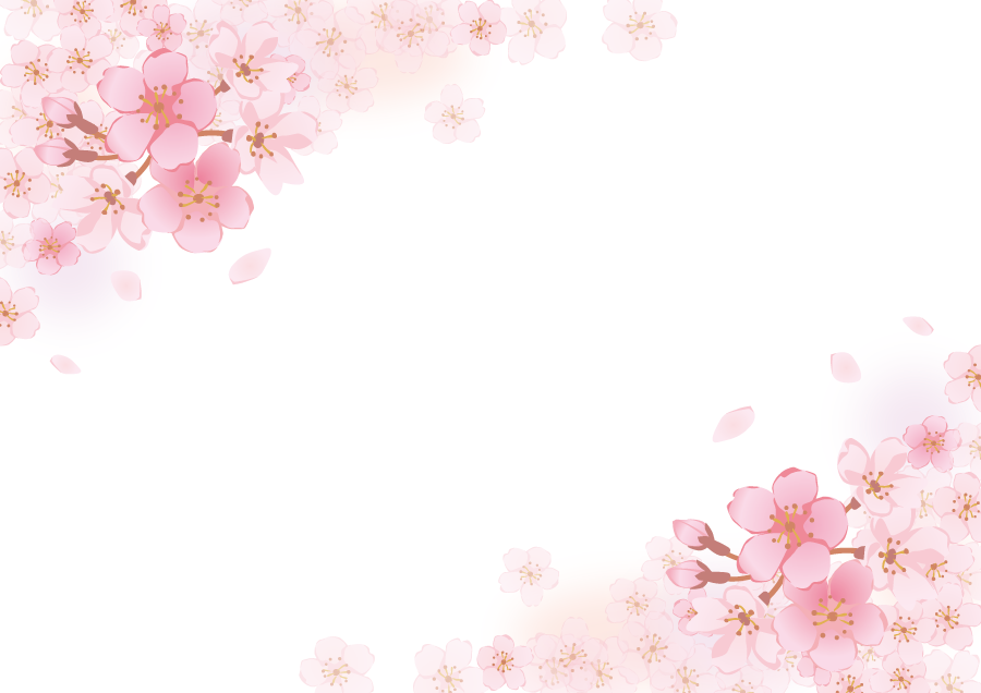 かわいい動物画像 ユニーク桜 フレーム イラスト
