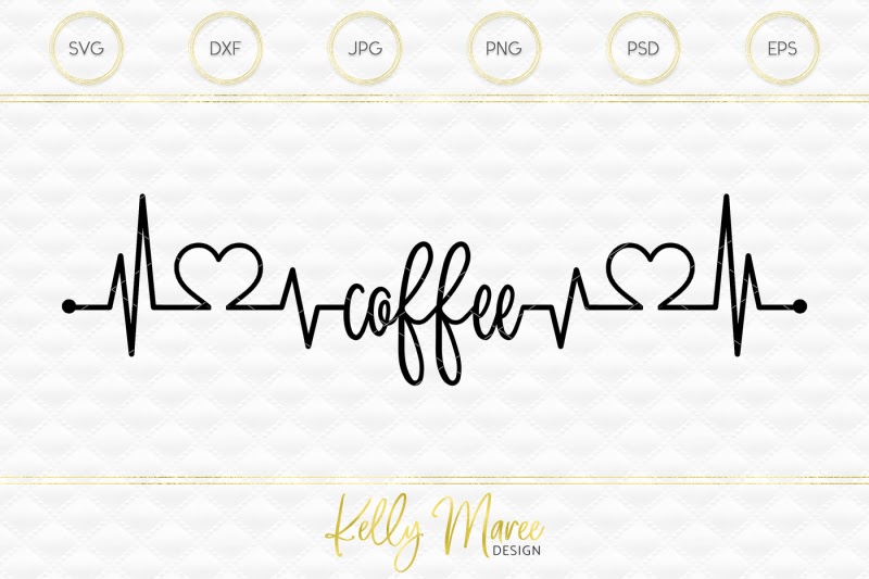 Download Free Coffee Heartbeat SVG File | Cut File | Silhouette ...