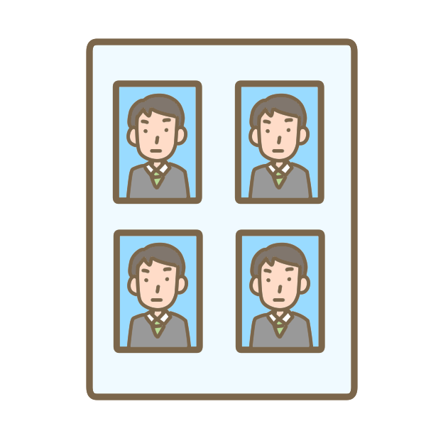無料ダウンロード 証明写真 イラスト Free Illustration Material