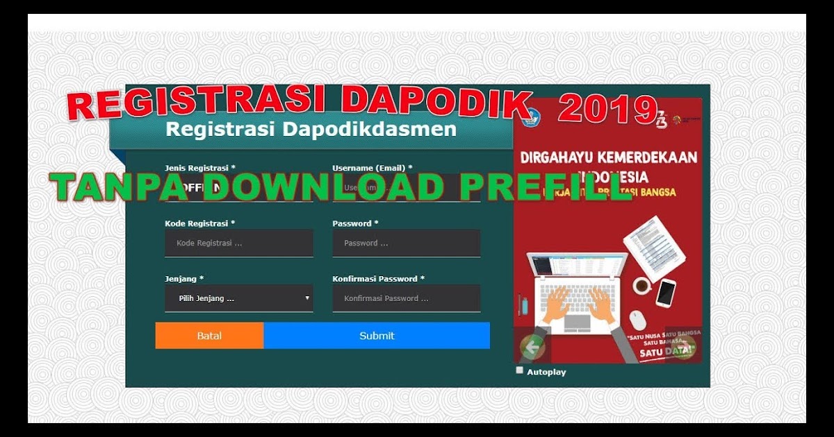 Registrasi Dapodik Paud Online Apa Harus Unduh Prefil ...