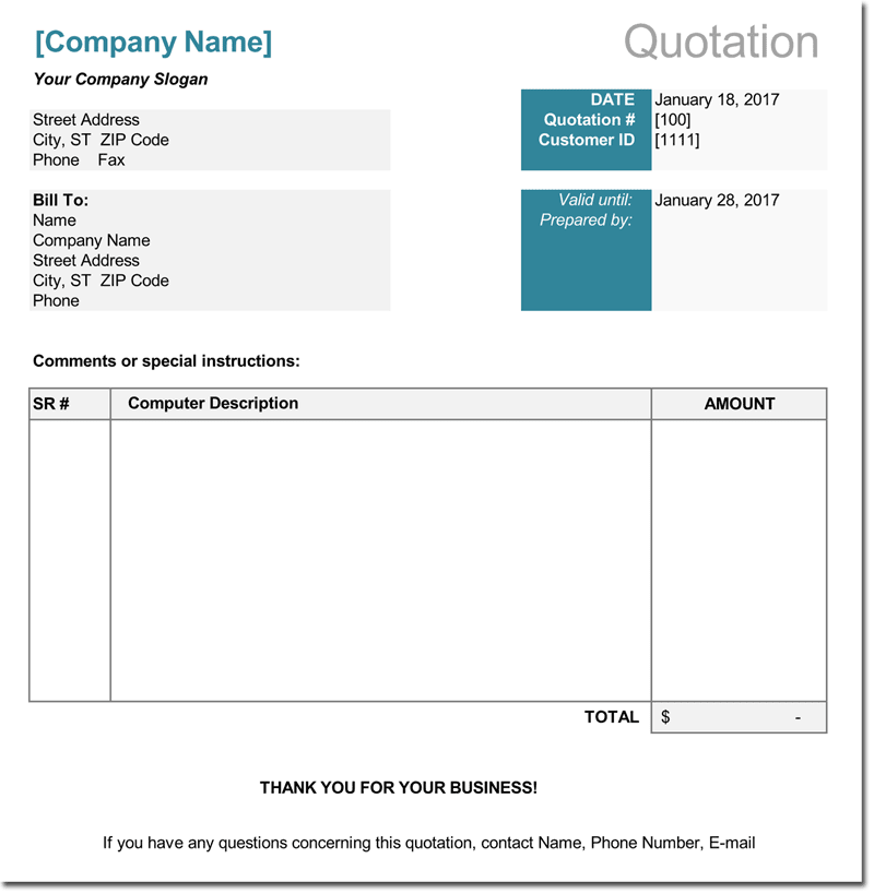 Contoh Invoice Format Excel - Contoh 36