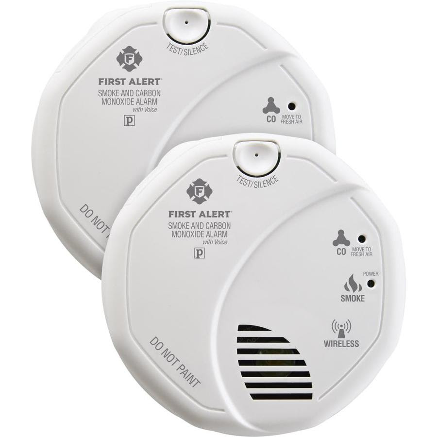 Limited time sale easy return. First Alert 2 Pack Battery Operated Combination Smoke And Carbon Monoxide Detector With Voice Alert In The Combination Smoke Carbon Monoxide Detectors Department At Lowes Com