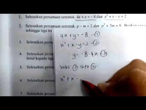 Latihan Matematik Tambahan 2015 : BAB 4: PERSAMAAN 