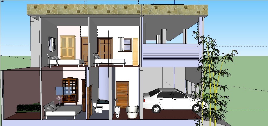  Desain  Rumah  Menggunakan Sketchup  Contoh U