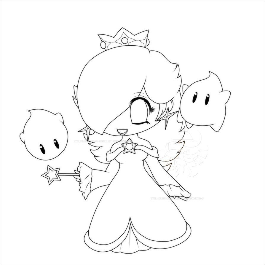 Princess rosalina coloring pages 4 n from mario lineart by. 26 Best Ideas For Coloring Baby Rosalina Coloring Pages
