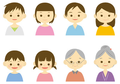 最高のイラスト画像 上老若 男女 イラスト