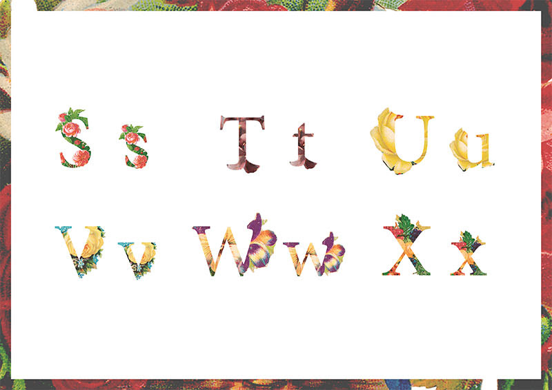おしゃれ 花 文字 アルファベット Letternays