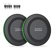 Yootech [2 Pack] Wireless Charger,Qi-Certified 10W Max Wireless Charging Pad Compatible with iPhone 11/11 Pro/11 Pro Max/Xs MAX/XR/XS/X/8,Galaxy S20/Note 10/Note 9/S10, AirPods Pro(With 4 USB C Cable)