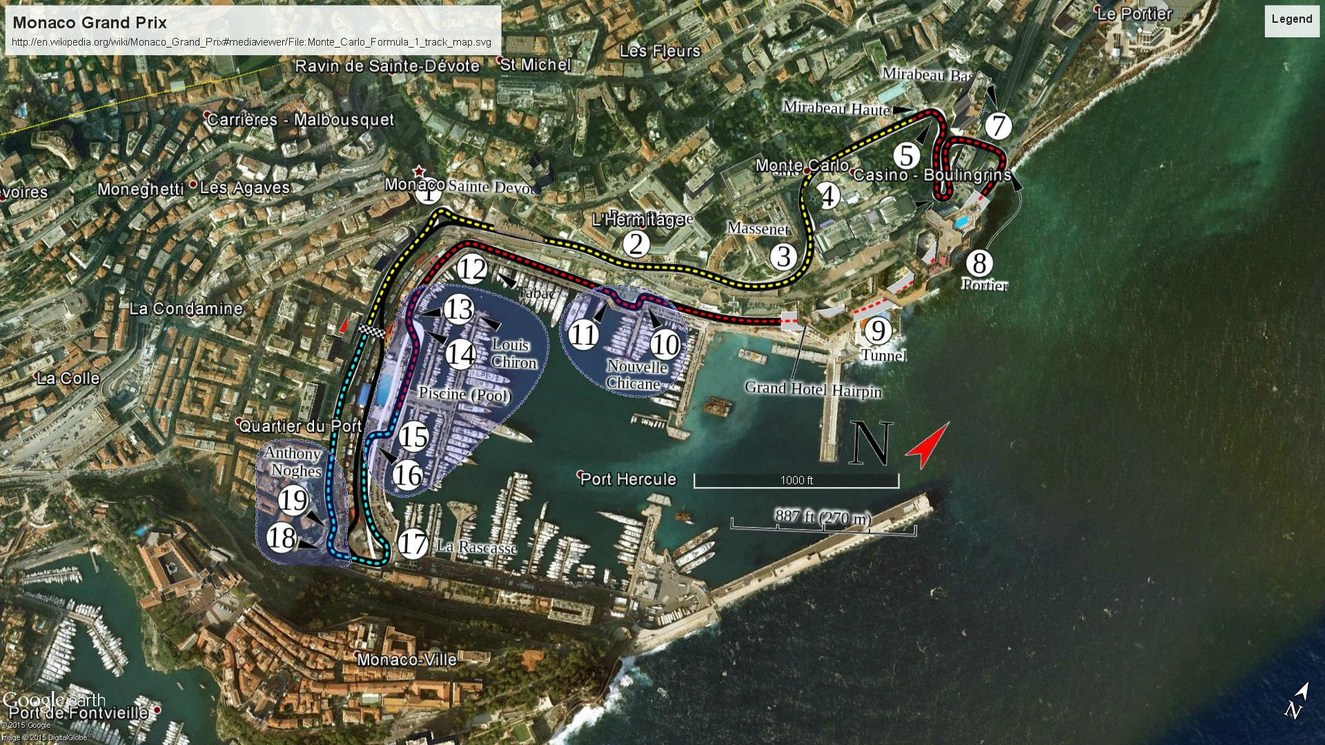The qualifications are always determining. I Overlaid The Circuit De Monaco Image From Wikipedia To Monaco On Google Earth Formula1