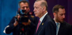 Turkish President Recep Tayyip Erdogan walks during the G20 Summit in Nusa Dua, Bali, Indonesia, Tuesday Nov. 15, 2022. (Bay Ismoyo/Pool Photo via AP)/XAF259/22319288565700/POOL PHOTO/2211150917