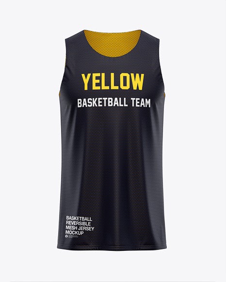 Download 587+ Full Basketball Kit W V-Neck Tank Top Mockup Front View Easy to Edit