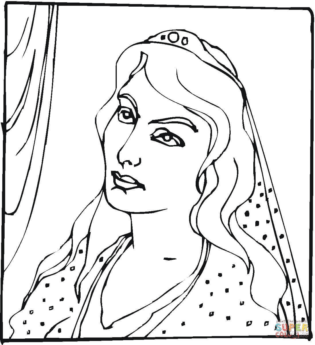 1) if you have javascript enabled you can click the print link in the top half of the page and it will automatically print the coloring page only and ignore the advertising and navigation at the. Queen Esther Coloring Page Free Printable Coloring Pages