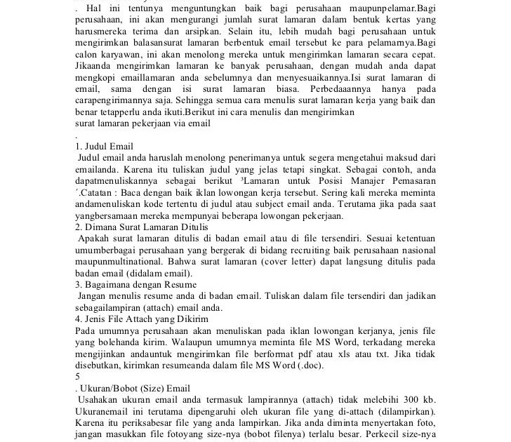 Contoh Cover Letter Cari Kerja - Tweeter Directory