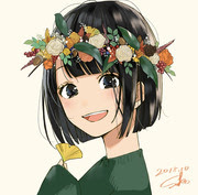 エレガント女子 花 かん むり イラスト インスピレーションを与える名言
