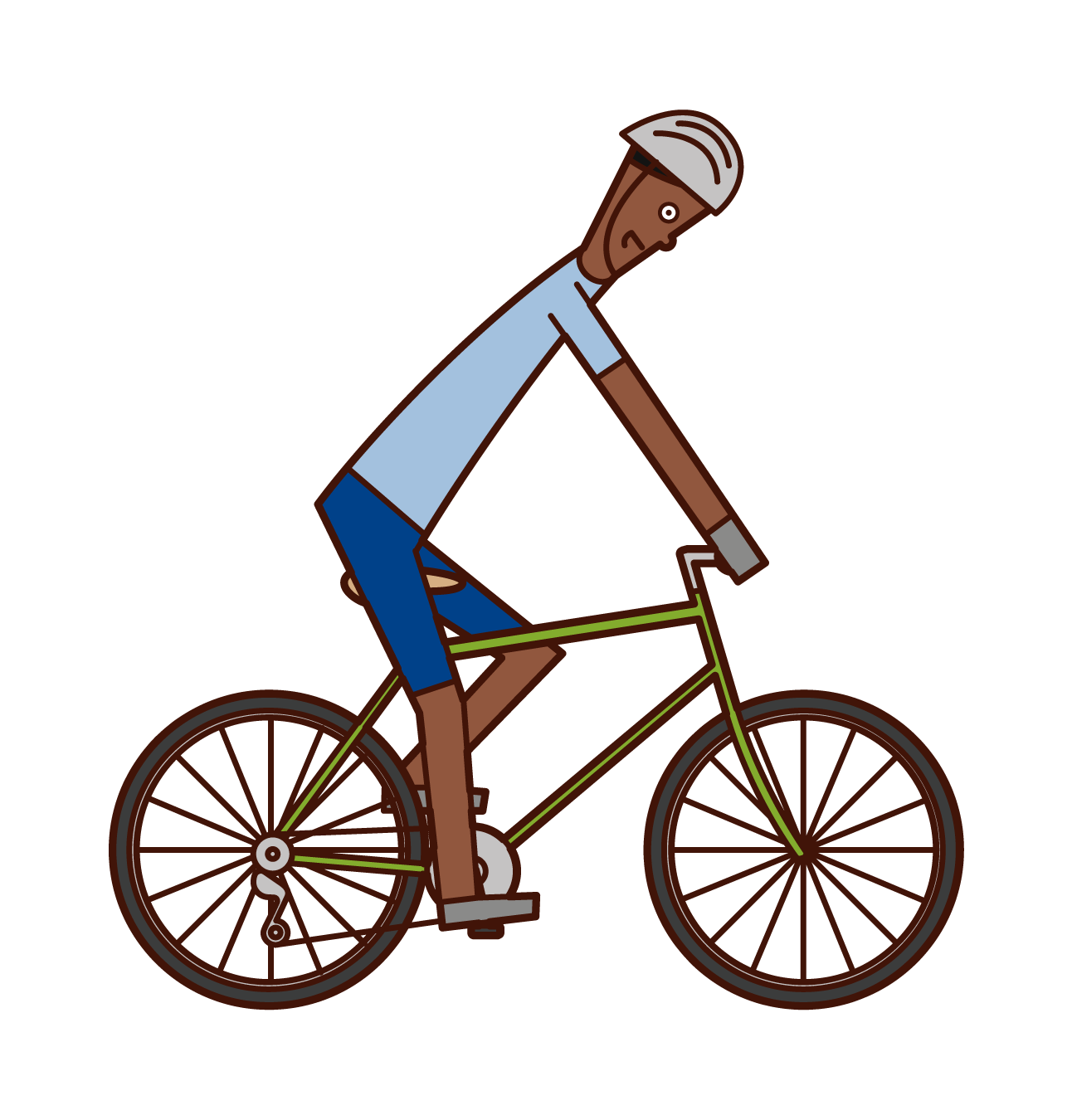イラスト 自転車に乗ってる