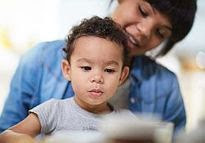 Photo of a woman and her toddler