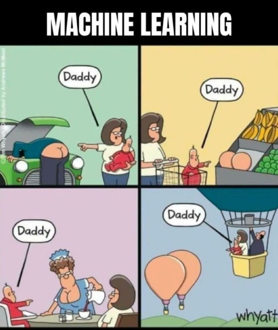 Cartoon showing how dumb AI learning can be.