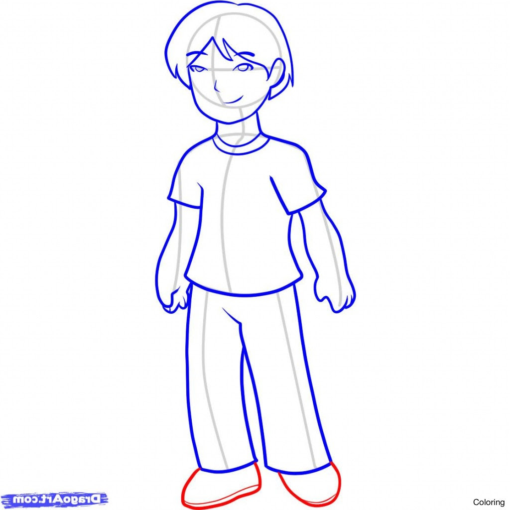 How To Draw A Person Step By Step How To Images Collection