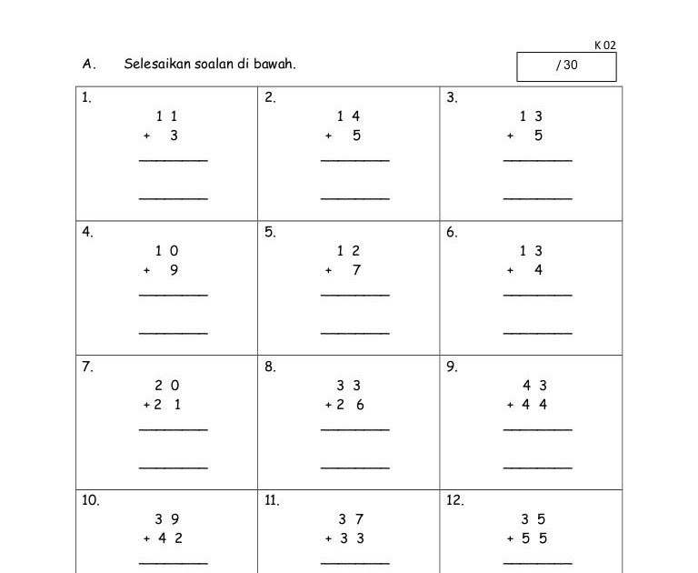 Soalan Matematik Tahun 6 Percubaan Upsr - p Muharram