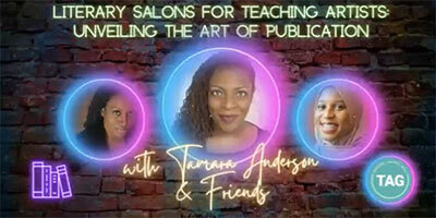 Promo graphic with three Black women: Tamara Anderson and friends