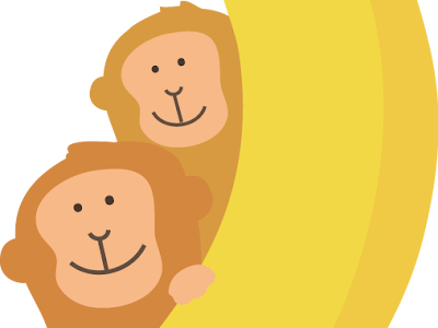 バナナ 猿 かわいい イラスト 212948