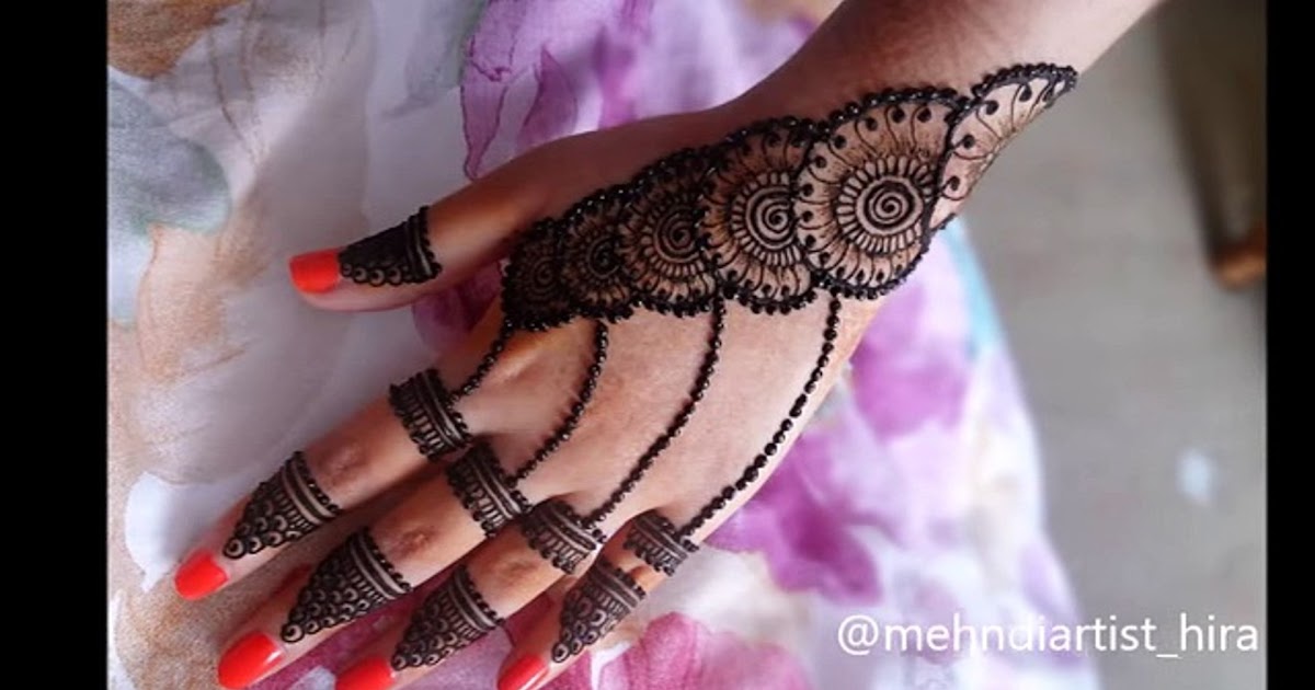 Tasmim Blog: Piche Hath Ka Mehndi Ka Design Simple Mein