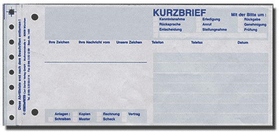 Scopri ricette, idee per la casa, consigli di stile e altre idee da provare. Kurzbrief 2 Fach Quer Memoform 1400