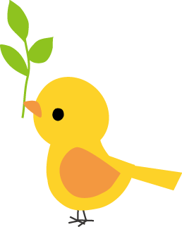 ロイヤリティフリーイラスト 小鳥 美しい花の画像