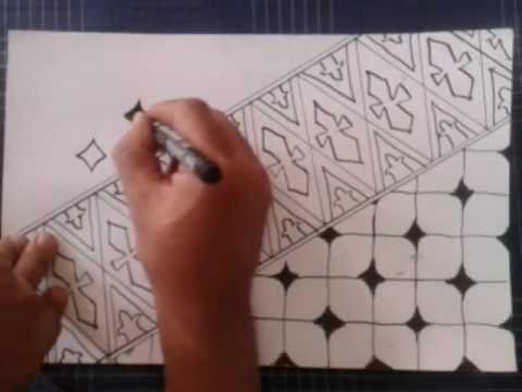 Cara Gambar Batik Geometris Yang Mudah Digambar - Contoh ...
