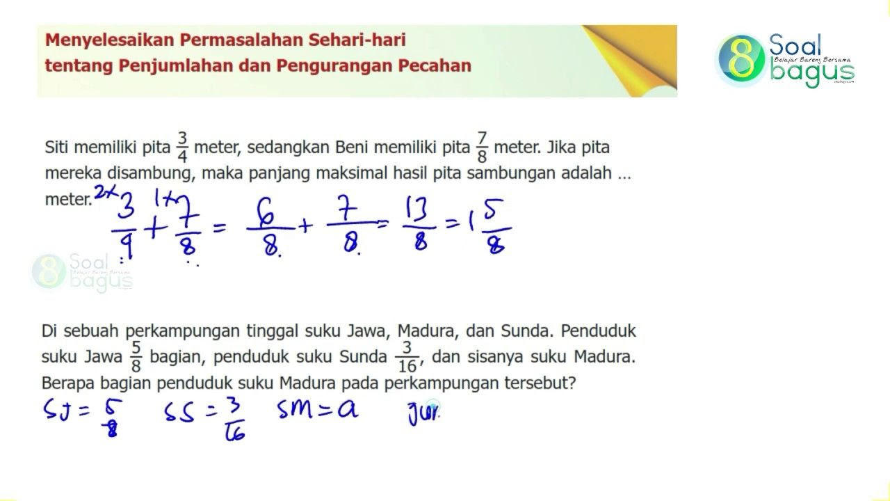 Kisah nabi ayub, nabi musa, nabi isa, lengkap soal dan jawaban banyak teladan yang dapat kita ambil dari para nabi dan rasul. Contoh Soal Cerita Pecahan Kelas 4 Dan Jawabannya Soal Dan Jawaban