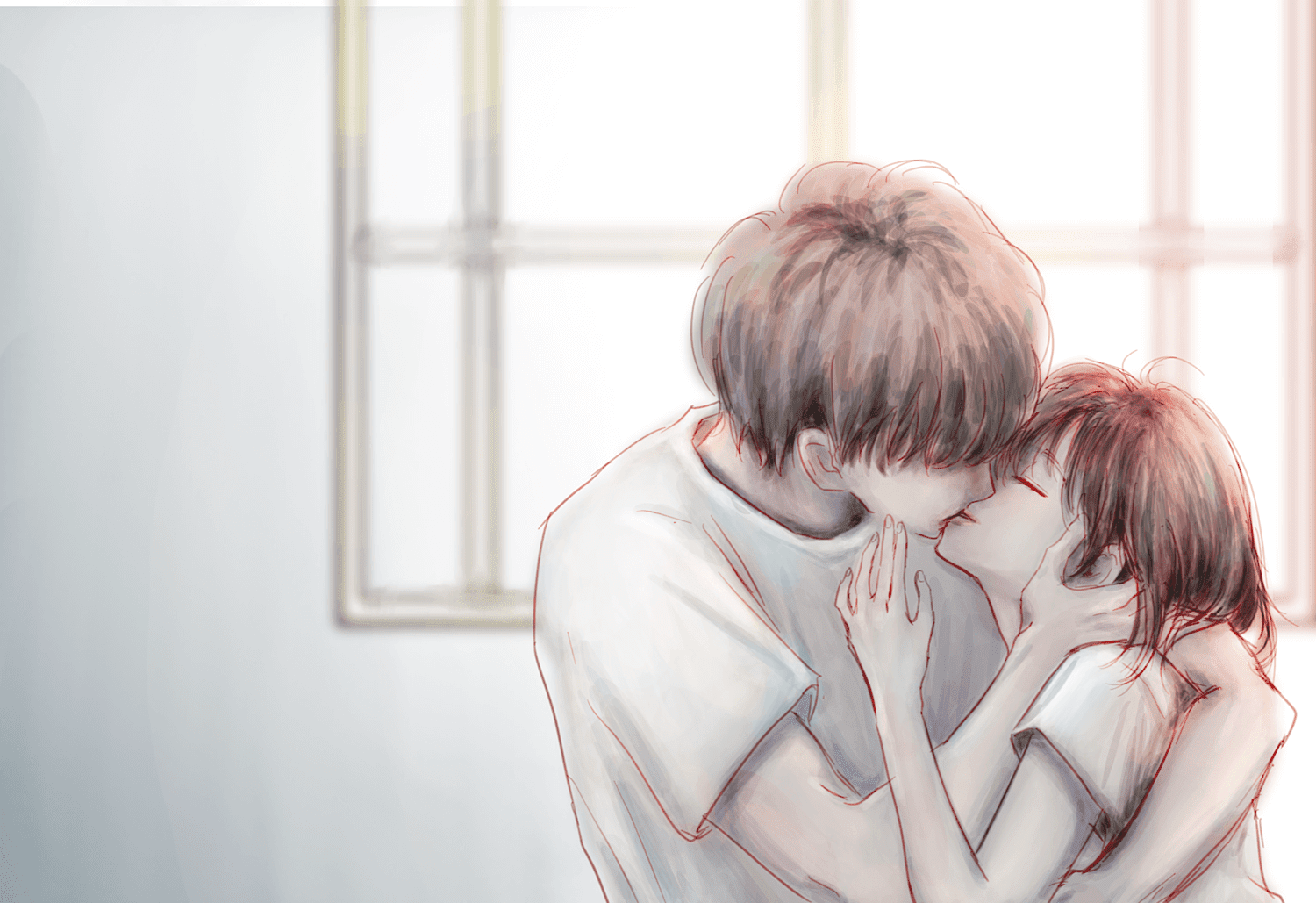 完了しました キス イラスト カップル 可愛い カップル イラスト キス ブラッククローバー アニメ画像