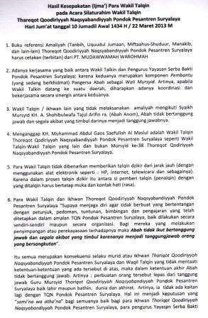 Sosialisasi Petunjuk Pelaksanaan Khusus Kerukunan Ikhwan 
