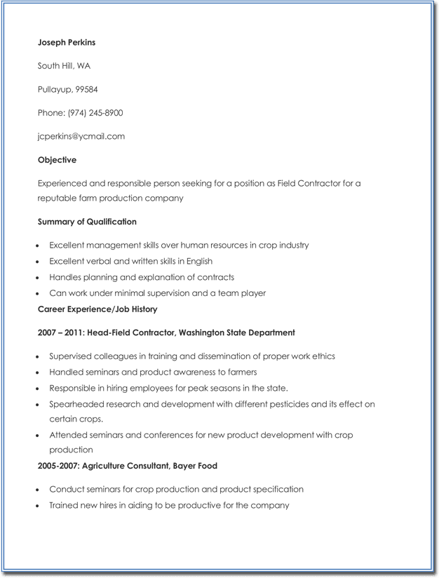 Retrouve ici nos conseils pour bien la rédiger et un modèle type. Resume It Contractor Examples All New Resume Examples Resume Template