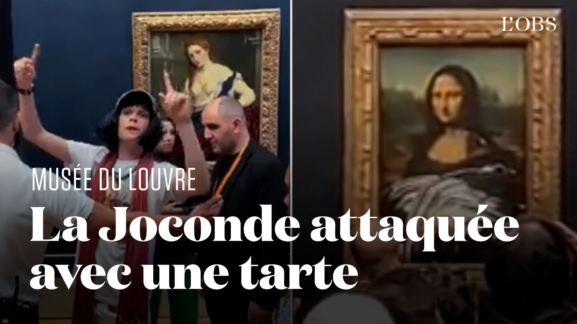 Un homme jette une tarte à la crème sur La Joconde, au Louvre, pour défendre "la planète"