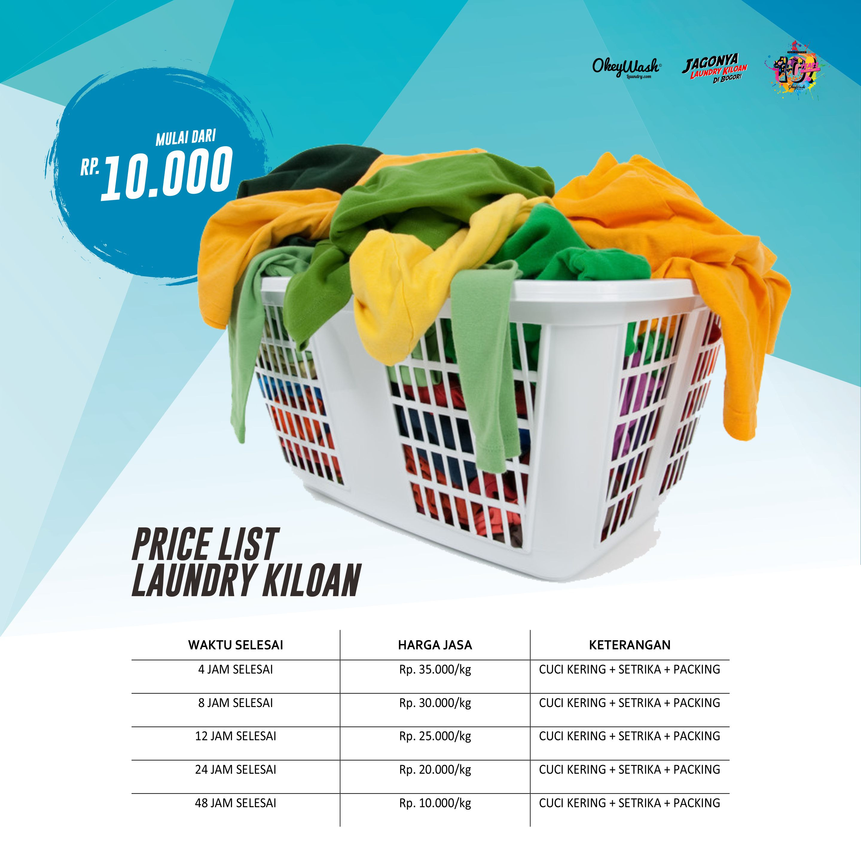 10 Best For Daftar Harga Laundry  Kiloan 2022 Bandung 