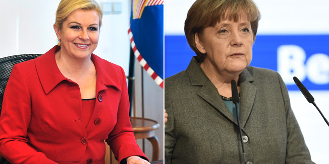 Angela Merkel and Kolinda Grabar-Kitarovic