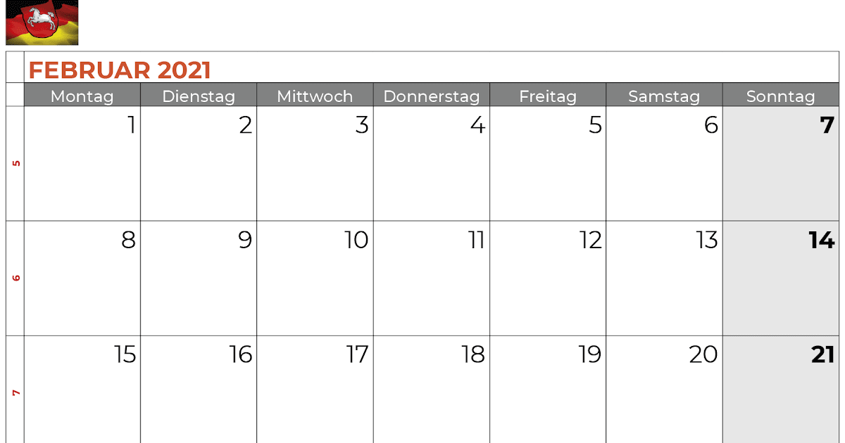 Monatskalender Februar 2021 Zum Ausdrucken Kostenlos - Uy2tdihuxvjizm / Jeder monat wird auf ...